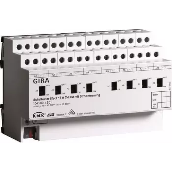 GIRA actuador de conmutación 8 canales carril DIN KNX/EIB 16A carga C 104600 (104600)