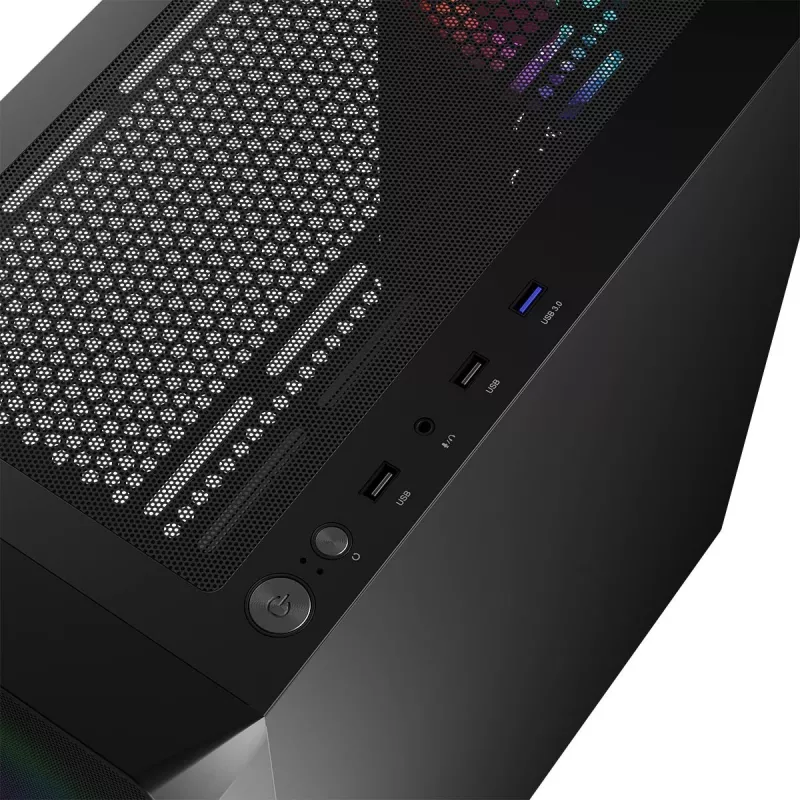 Carcasa LOGIC CONCEPT Portos ARGB ATX Mid-Tower, negra