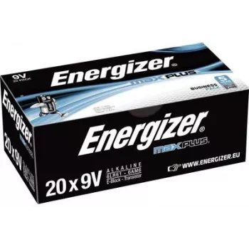 Energizer pila de 9 V alcalina de manganeso Max Plus Industrial 9 V 20 uds. (E301323200)