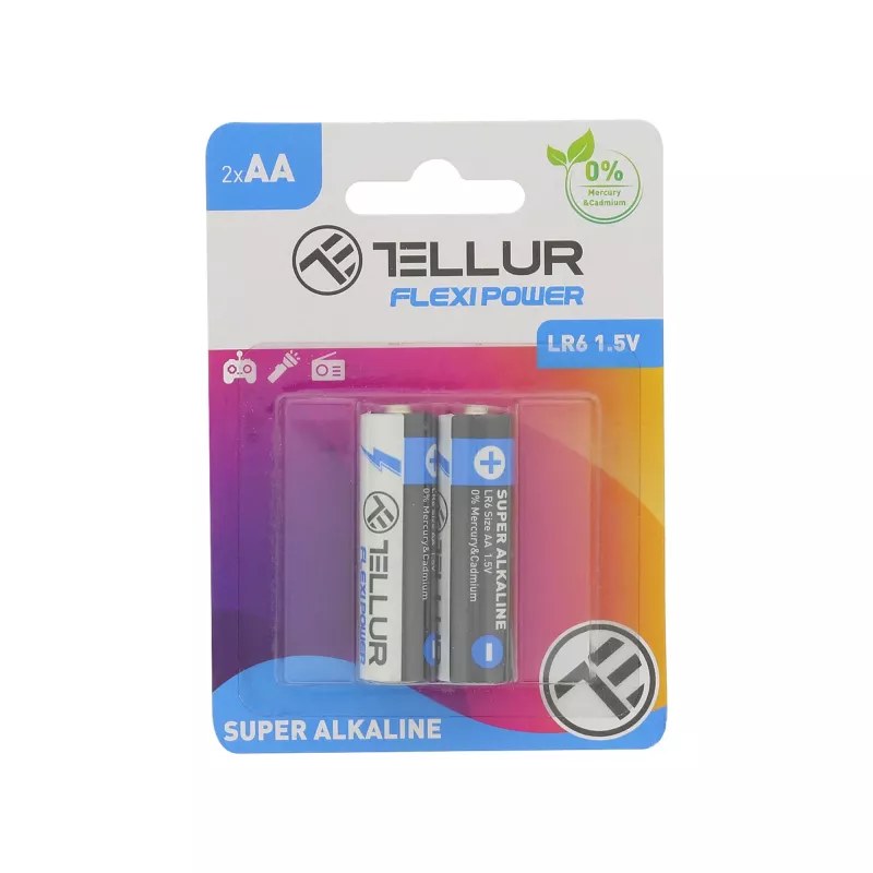 Pila Tellur AA LR6 1,5 V – pack de 2 (TLL158541)