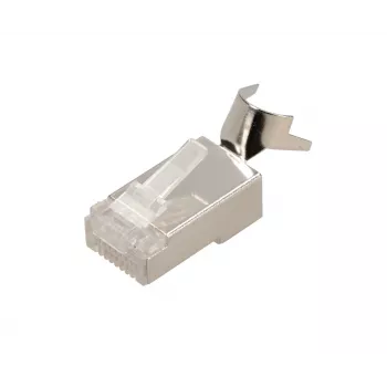 Conector RJ45 Extralink CAT6A FTP 8P8C, transparente, Conector/Conector hembra, 1 ud.