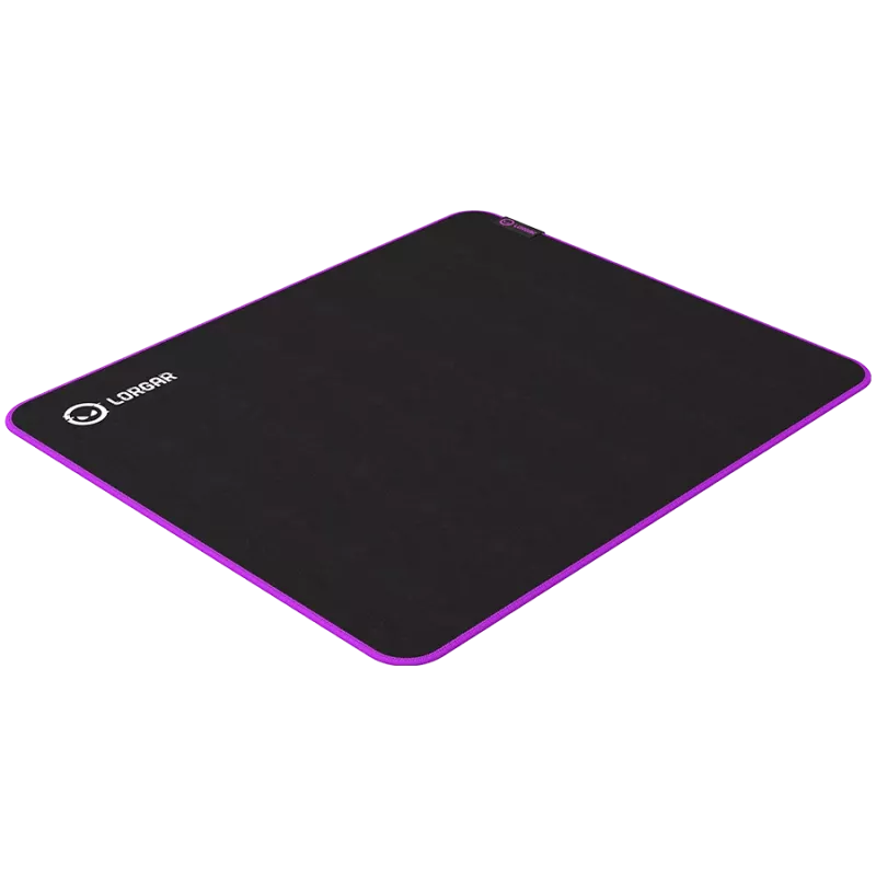 Alfombrilla gaming Lorgar Main 315, superficie de alta velocidad, base de goma antideslizante violeta, tamaño: 500 mm x 420 mm x 3 mm, peso 0,39 kg