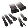 Set de extensión de cables Kolink Core Adept – revestido de PET, set de 6 piezas, 20+4 pines, 8 pines, 4+4 pines, 3×6+2 pines (300–350 mm)