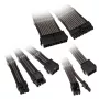 Set de extensión de cables Kolink Core Adept – revestido de PET, set de 6 piezas, 20+4 pines, 8 pines, 4+4 pines, 3×6+2 pines (300–350 mm)