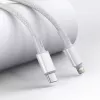 Cable trenzado de alta densidad USB-C a Lightning Baseus, 20W, PD, 2m (blanco)