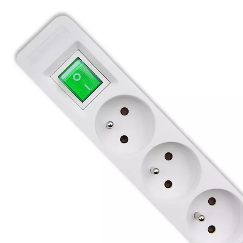 Regleta de alimentación Qoltec 50288 1,8 m 4 tomas de corriente para interior Blanco