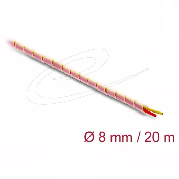 Funda para cables DELOCK 19016, silicona transparente, Ø interior 6 mm, Ø exterior 8 mm, longitud 20 m, temperatura -40–200 °C