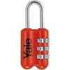 Candado YALE YP2/23/128/1R 23 mm rojo con combinación (YP2/23/128/1R)