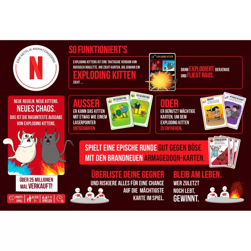Exploding Kittens - El bueno contra el malo, juego de cartas