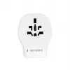Adaptador de viaje de pared GEMBIRD TPA-1A2C20-02-W 20W — 1xUSB-A + 2xUSB-C, enchufe tipo G, 100–250 V, blanco