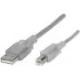 Renkforce RF-4538146 cable USB 5 m USB 2.0 USB A USB B transparente (RF-4538146)