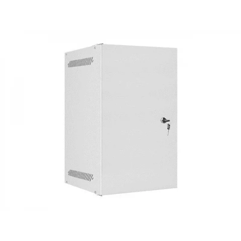 Lanberg WF10-2309-00S Armario rack de pared de 10 pulgadas 9U, gris, puerta metálica, 280x310 mm