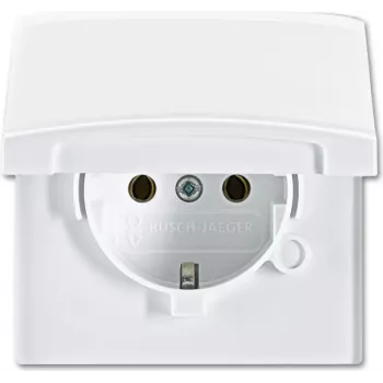 BUSCH-JAEGER toma de corriente SCHUKO IP44 20EUGK-32-101 AW44 tapa 20EUGK-32-101 (20EUGK-32-101)