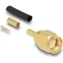 Conector macho SMA de crimpado DELOCK 91780 para cable coaxial RG-174 / RG-316 con tubo termorretráctil