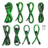 CableMod CM-PCSR-16X2KIT-NKKLG-R-SS C-Series Pro ModMesh Sleeved 12V-2x6 12VHPWR Dual StealthSense juego de cables para Corsair RMi/RMx (Black Label), negro/verde claro