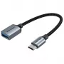 Cable Vention USB 3.0 C pequeño a A hembra OTG 0,15 m gris aleación de aluminio Type
