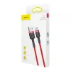 Cable USB 2.0 A a USB-C Baseus CATKLF-B09 1m QC3.0 trenzado de nailon rojo, carga rápida y sincronización de datos