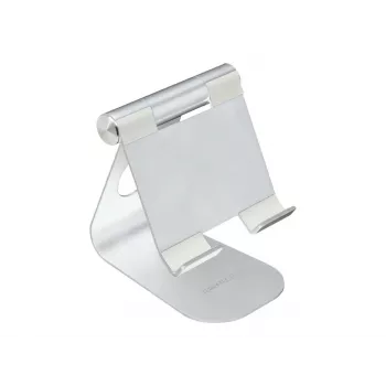 TERRATEC iTab M - Soporte para smartphone / tablet - Aluminio - Plata - Tamaño de pantalla: 8,8-25 cm (3.5-10) - Soporte de mesa (219728)
