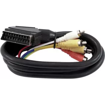 Cable adaptador SCART a 6x RCA Omnitronic 1,5 m