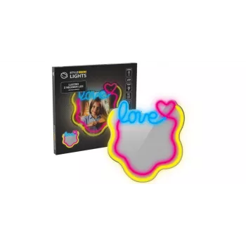 Luz LED de neón para espejo MANTA MASNL131MT – diseño 'LOVE', iluminación LED de neón integrada