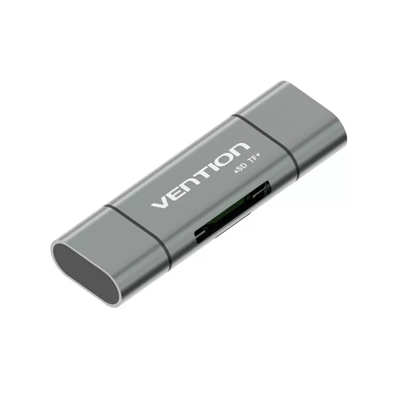 Lector de tarjetas multifunción USB3.0 Vention gris metal
