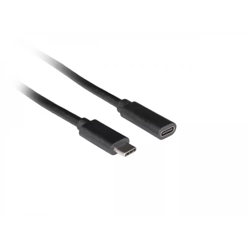 Cable USB-C a USB-C LANBERG CA-USBE-20CC-0005-BK, USB 3.2 Gen 1 (5 Gbit/s), 0,5 m, negro