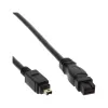 Cable FireWire 400 a 800 InLine 34901 1 m macho/macho negro
