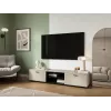 Mueble TV Cama Meble SOHO 180x43x37 cm – superficie color cashmere, marco negro