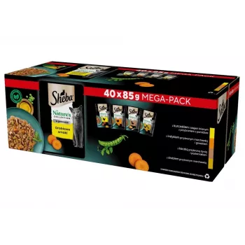 SHEBA Nature's Collection variedades de sabor a ave en gelatina - comida húmeda para gatos - 40 x 85g