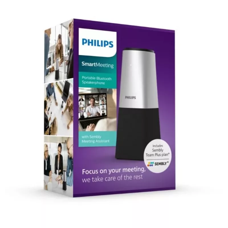 Philips PSE0540 Smart Meeting micrófono de conferencia portátil, USB-C, negro/plateado