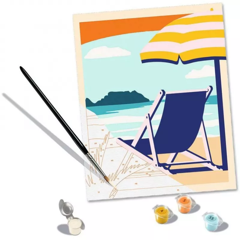 Set de pintura Ravensburger CreArt – Relax at the Beach (23897) set de arte
