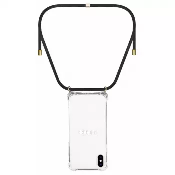 Funda con collar para teléfono Lookabe para iPhone XS Max, oro/negro