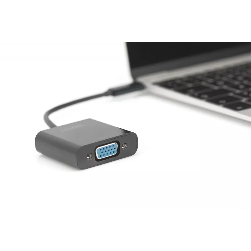DIGITUS DA-70853 adaptador USB-C a VGA, Full HD 1080p, negro
