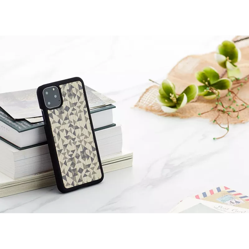 Funda para móvil man and wood para iPhone 11 Pro Max — negro diseño mono-triángulo