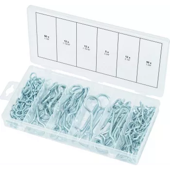 Juego de tornillos de gancho y cáncamo KS Tools 970.0380 — Kit de 151 piezas para fijar y colgar
