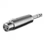 Wentronic Goobay adaptador XLR - conector hembra XLR (3 polos) > conector macho jack 6,35 mm (4 polos, estéreo) (27514)