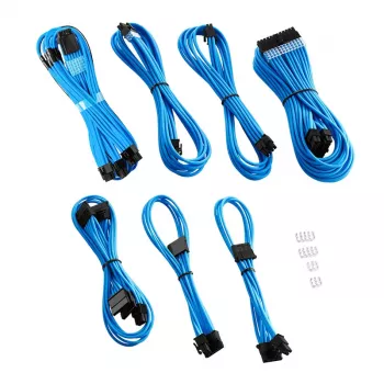Kit de cables de alimentación CableMod C-Series PRO ModMesh RM Black Label azul claro CM-PCSR-16P3KIT-NKLB-R para fuente de alimentación de PC