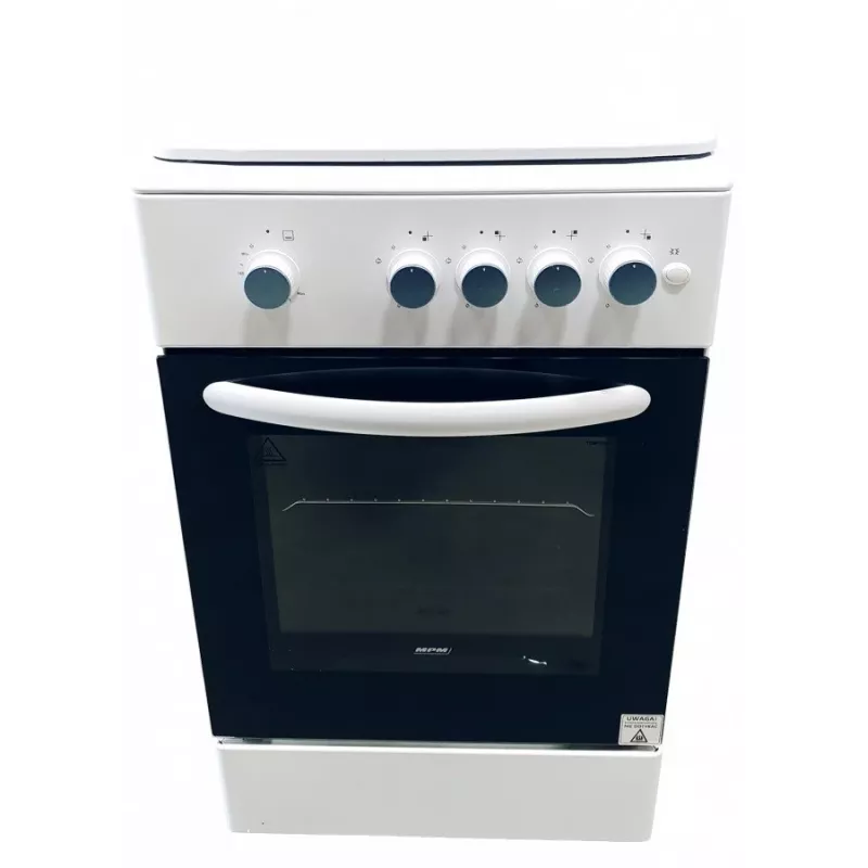 Cocina de gas MPM MPM-54-KGF-21, placa de 4 fuegos, 60 cm, gas, blanca, clase de eficiencia energética A