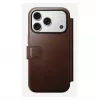 Funda para móvil Nomad Modern Leather Folio para iPhone 17 Pro, cuero/aluminio, 16 cm (6,3