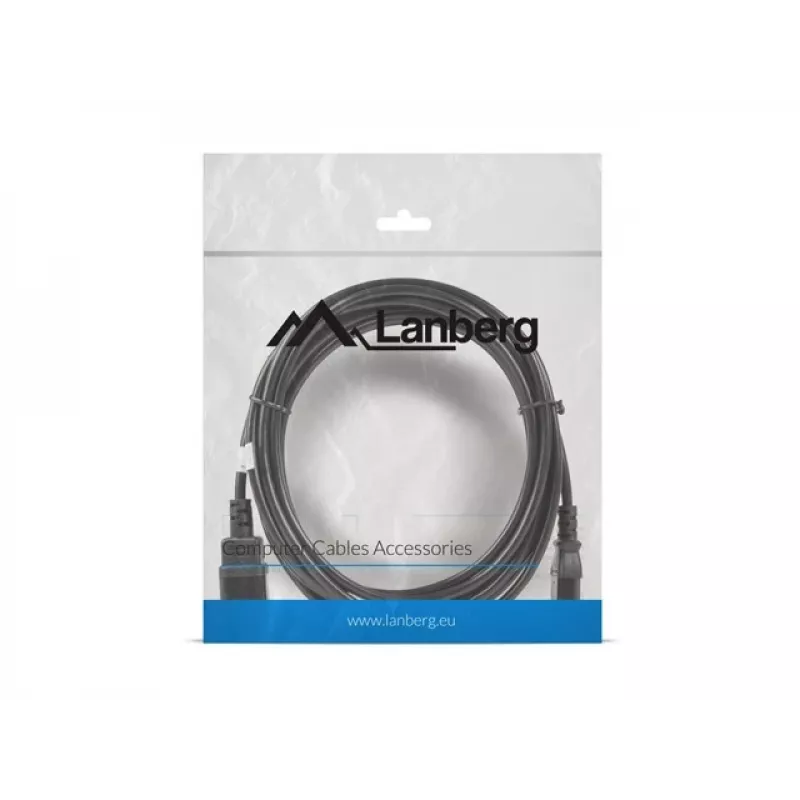 Cable de alimentación Lanberg C13-C14 VDE, 5 m distribuidor de corriente (ca-c13e-11cc-0050-bk)