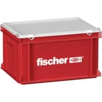 Caja de transporte FISCHER 091425 — 400 x 300 x 237 mm, recipiente de almacenamiento/transporte de plástico