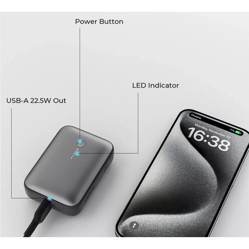Batería externa AUKEY 157000 10000 mAh gris