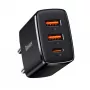 Baseus 30W Cargador USB QC PD3.0 Type-C Cargador rápido PD para iPhone 17 16 15 14 13 12 Pro Max Xiaomi Samsung