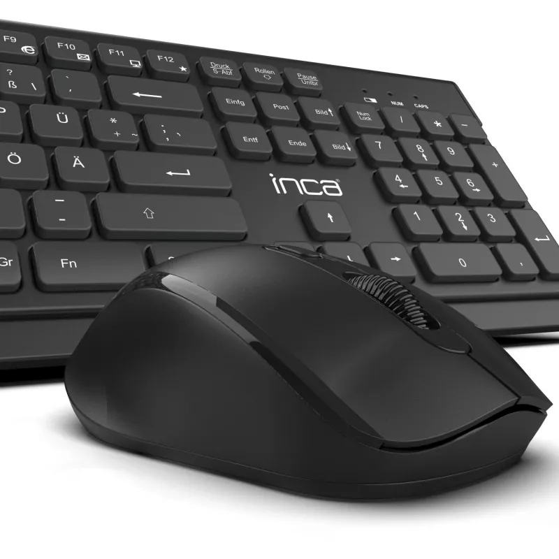 Inca IWS-519 teclado y ratón con Office RF inalámbrico QWERTY turco negro