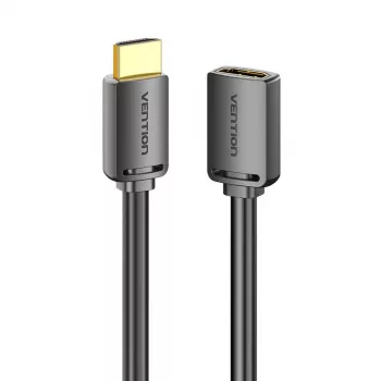 Cable HDMI Vention AHCBD 0,5 m, HDMI tipo A conector macho a HDMI tipo A conector hembra, HDMI 2.0, contactos dorados, negro