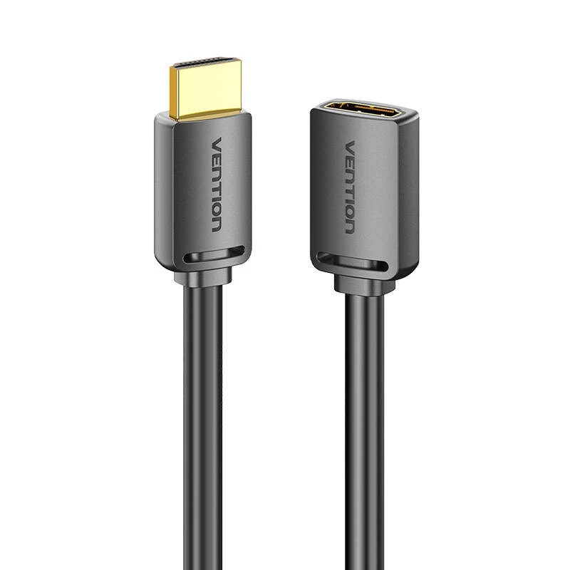 Cable HDMI Vention AHCBD 0,5 m, HDMI tipo A conector macho a HDMI tipo A conector hembra, HDMI 2.0, contactos dorados, negro
