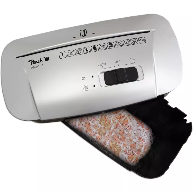 Peach PS500-10 destructora de documentos corte cruzado 72 dB 22 cm negro