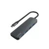 Hub USB SAVIO AK-54 — 4 x USB-A (USB 3.2 Gen 1), host USB-C, negro