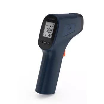 Termómetro sin contacto Motorola TE-93 azul frontal pila AA