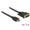 Adaptador de cable de vídeo DeLOCK 85656 5 m HDMI tipo A DVI negro